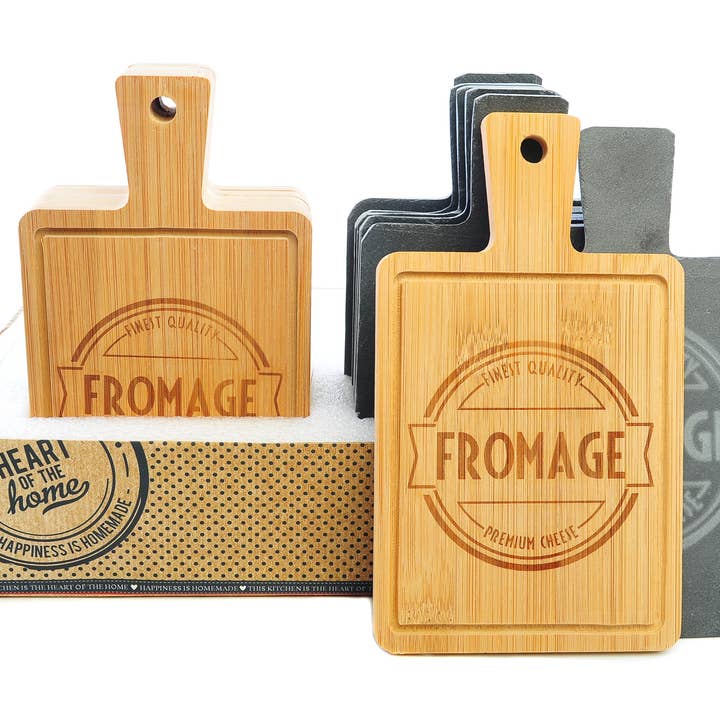 Geko Products – wholesale Kitchen appliance – Wood & Slate Mini Platters, Display Pack of 24