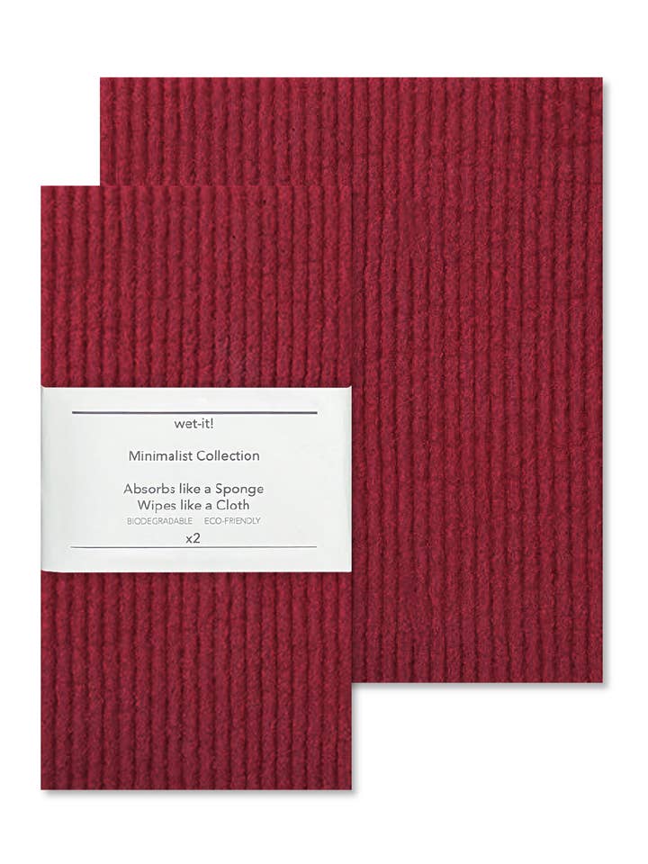 Pantone 201 Mørkerød / 2 pk svenske klude for engroshandel hos Wet-it!