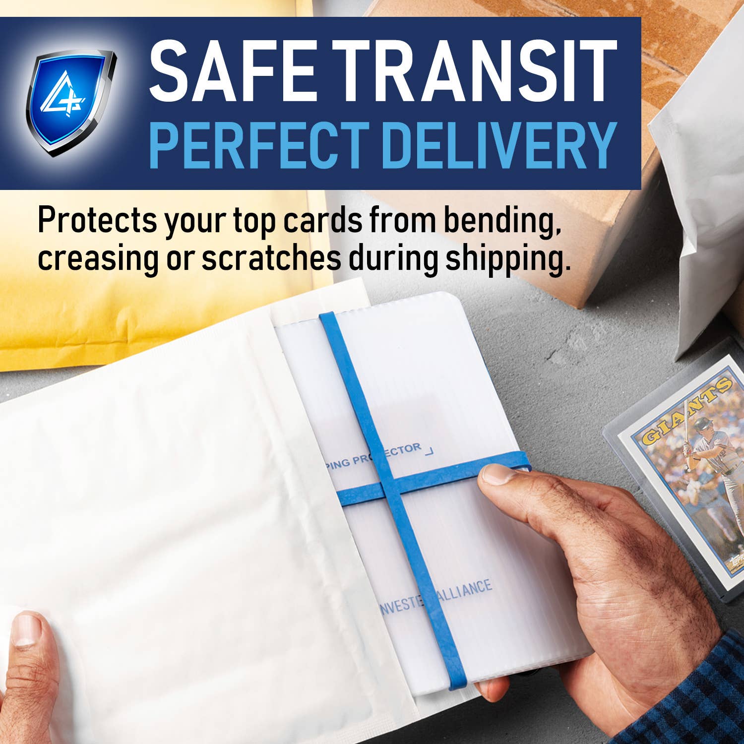 Invested Alliance LLC - Vente Jeu de cartes - Protecteur d'expédition pour cartes à collectionner 4x6 - Pack de 1002