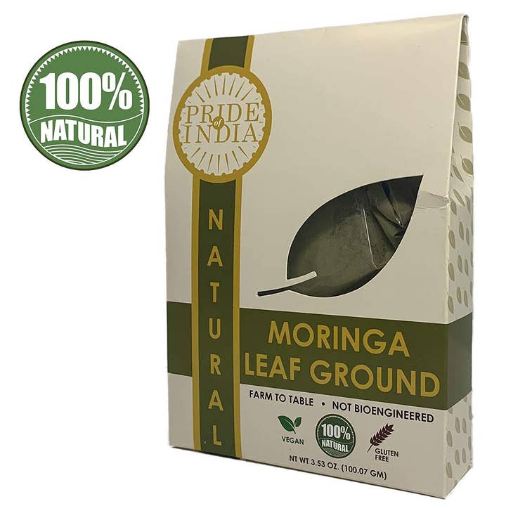 PRIDE INDIA BRANDS - Wholesale Protein/superfood powder - Pride Of India - Moringa Leaf Ground, (3.53oz - 100gm)1