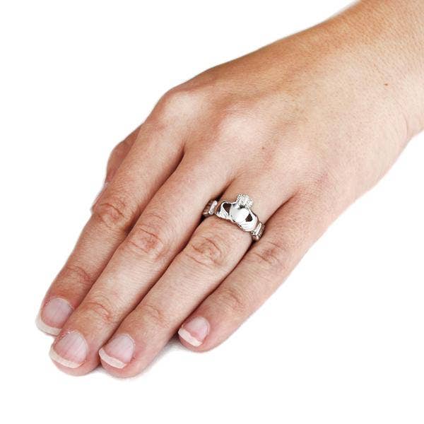 West Coast Jewelry - Wholesale Band/Stacked Ring - Claddagh and Celtic Knot Stainless Steel Ring2