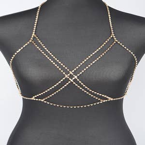 Rhinestone Bra Body Chain Jewelry Crystal Body Chain Necklace Luxury  Rhinestone Non Piercing Nipple Body Chain Bra for Women Nightclub Party,  alloy, alloy : : Clothing, Shoes & Accessories