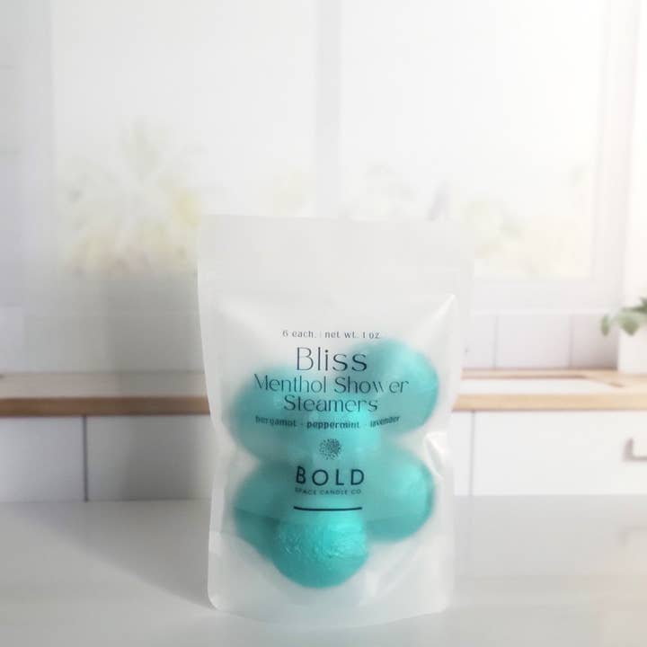 Bold Space Candle Co. - Wholesale Shower steamer/bomb - Bliss Shower Steamer β Bergamot, Peppermint & Lavender - 6pk4
