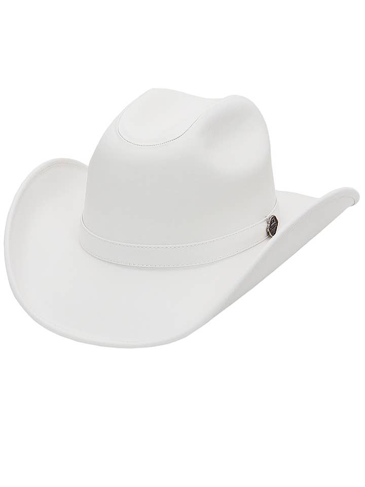 Glat imiteret læder originalt udformet cowboyhat for engroshandel hos Cap Zone