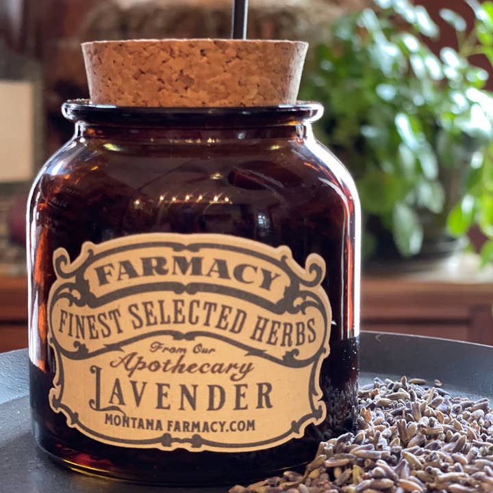 Montana Farmacy - Vente Herbes aromatiques - Pot d'apothicaire à base de plantes vintage avec lavande0