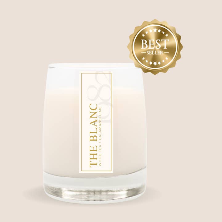 La bougie Le Blanc (8,5 oz à mèche unique) pour la vente par 1982 Candle Co.