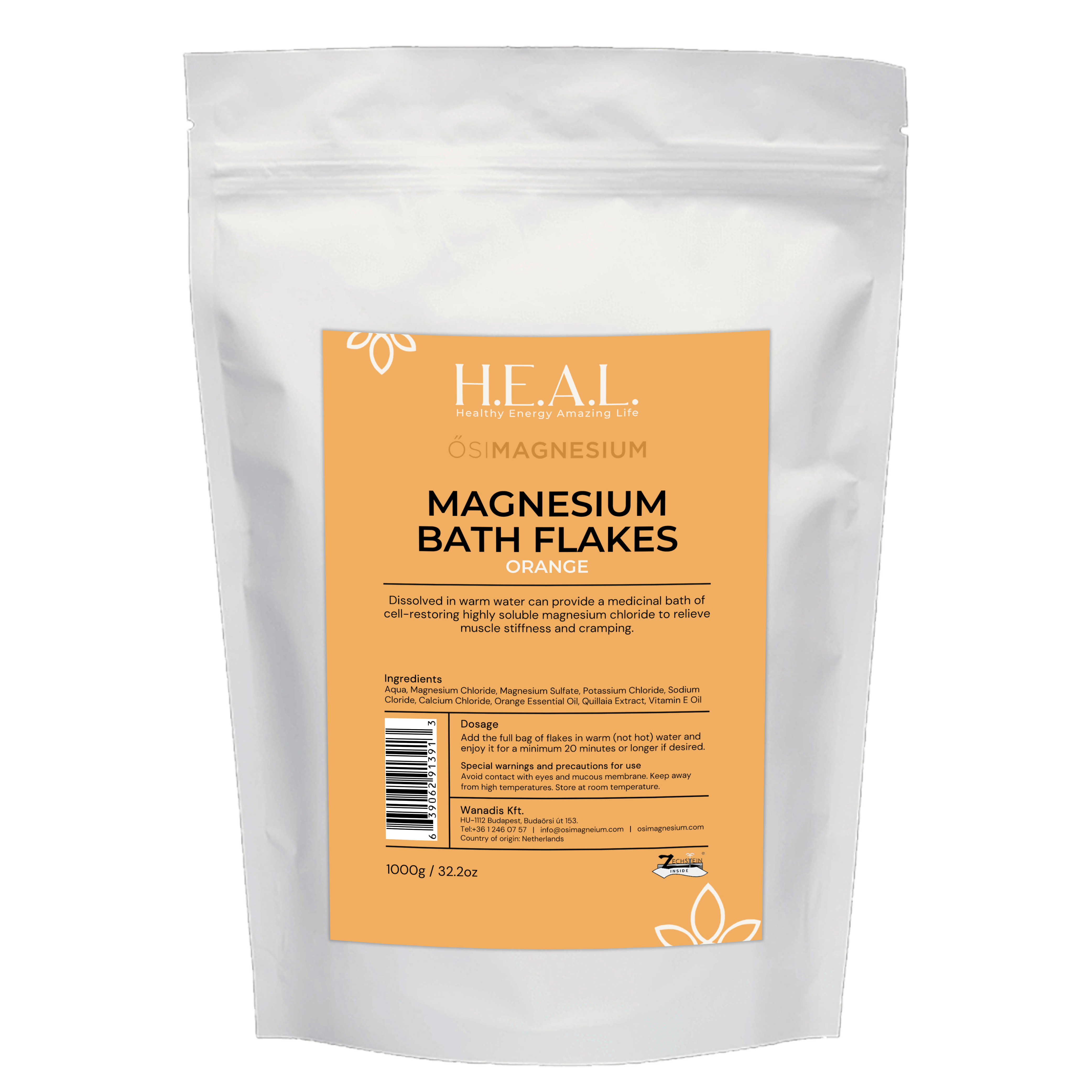 Healthy Energy Amazing Life - Vente Sel de bain - Floquettes de bain ŐSIMAGNÉSIUM à l'huile essentielle d'orange1