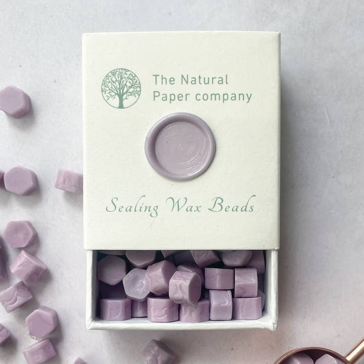 Soft Lilac Sealing Wax Beads | Plastic Free Wax Seal Beads for wholesale by The Natural Paper Company