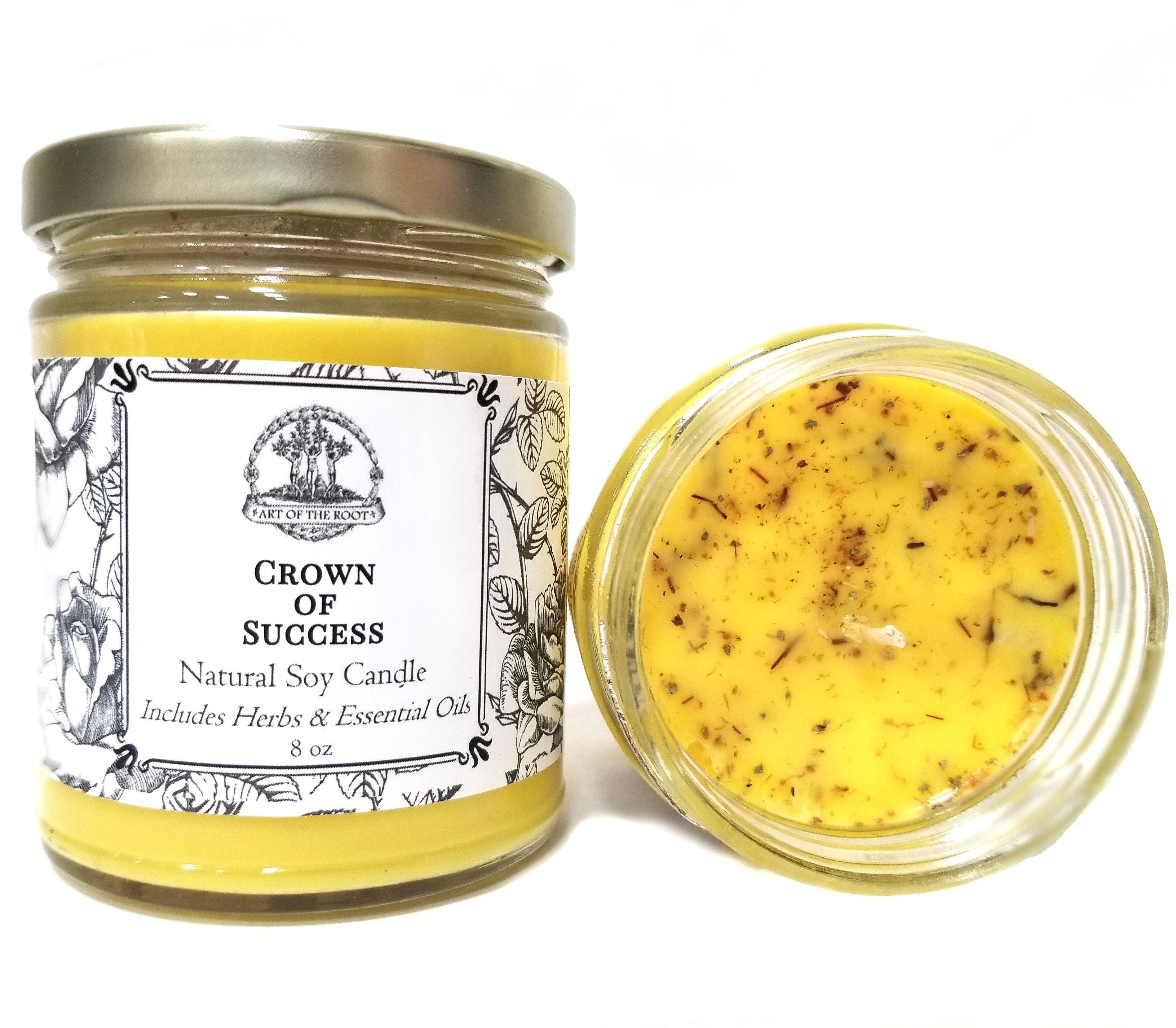 Art of the Root - Wholesale Jar/Filled Candle - Crown of Success Soy Spell Candle