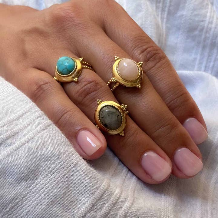 LilAryenne | Jewelry & Suncatchers - Wholesale Cocktail/Statement Ring - Earth Spirit Gem Rings