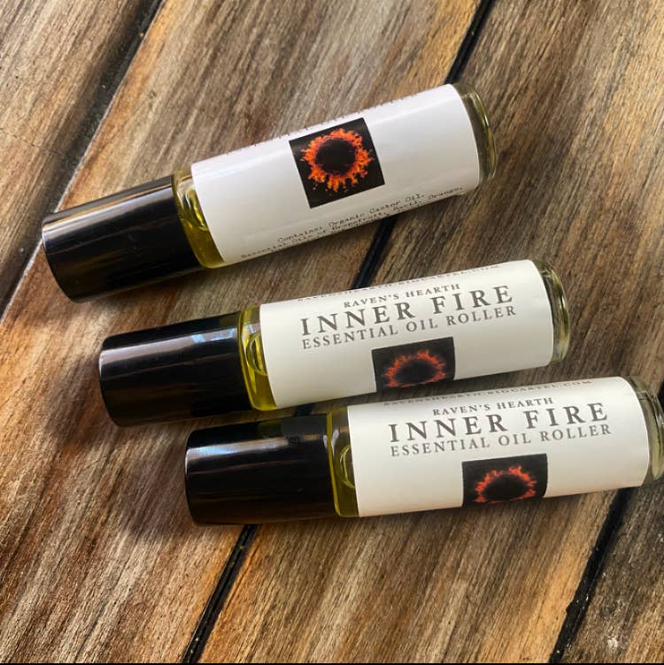 Raven’s Hearth - Vente Roll-on aux huiles essentielles - Rouleau d'Huile de Feu Intérieur | Aromathérapie | Cadeau Neutre en Genre5