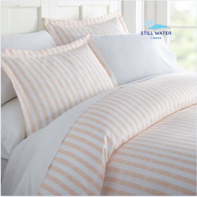 Still Water Linens - Wholesale Bedding Set - Rugged Stripes Patterned 3-Piece Duvet Cover Set
2