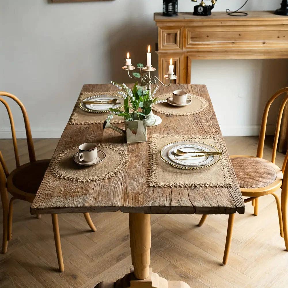 Huis Van Merken - Wholesale Placemat - 4/6pcs, Boho Jute Placemats Bohemian Style1