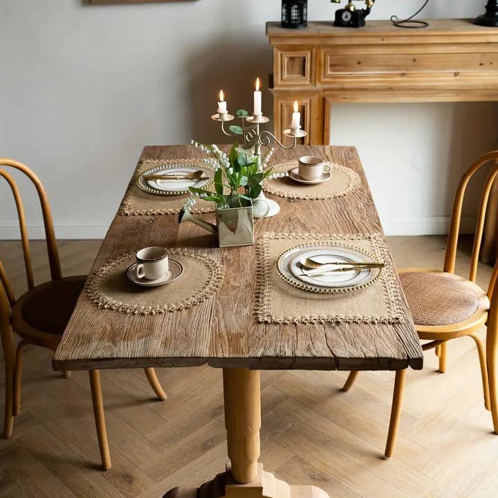 Huis Van Merken - Wholesale Placemat - 4/6pcs, Boho Jute Placemats Bohemian Style1