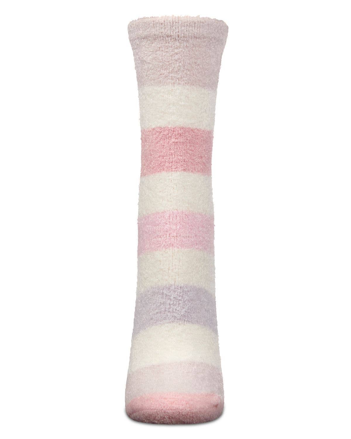 Infinity Classics International Inc. - Wholesale Socks - Women's - Wide Stripe Non-Skid Aloe Infused Crew5