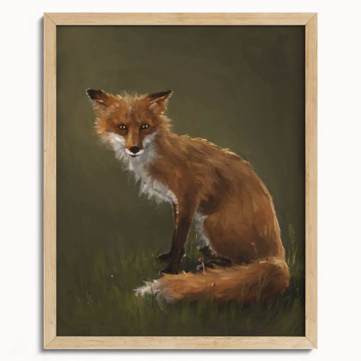 The Ugly Cat Studio - Wholesale Art Print - Forest Fox Oil Painting rt Print20