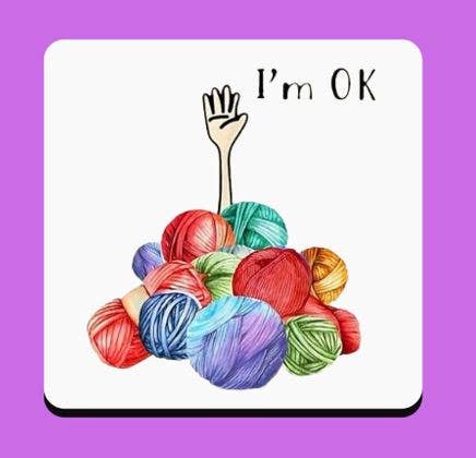 Patches Haberdashery – wholesale Coffee mug – Yarn Themed Coasters3