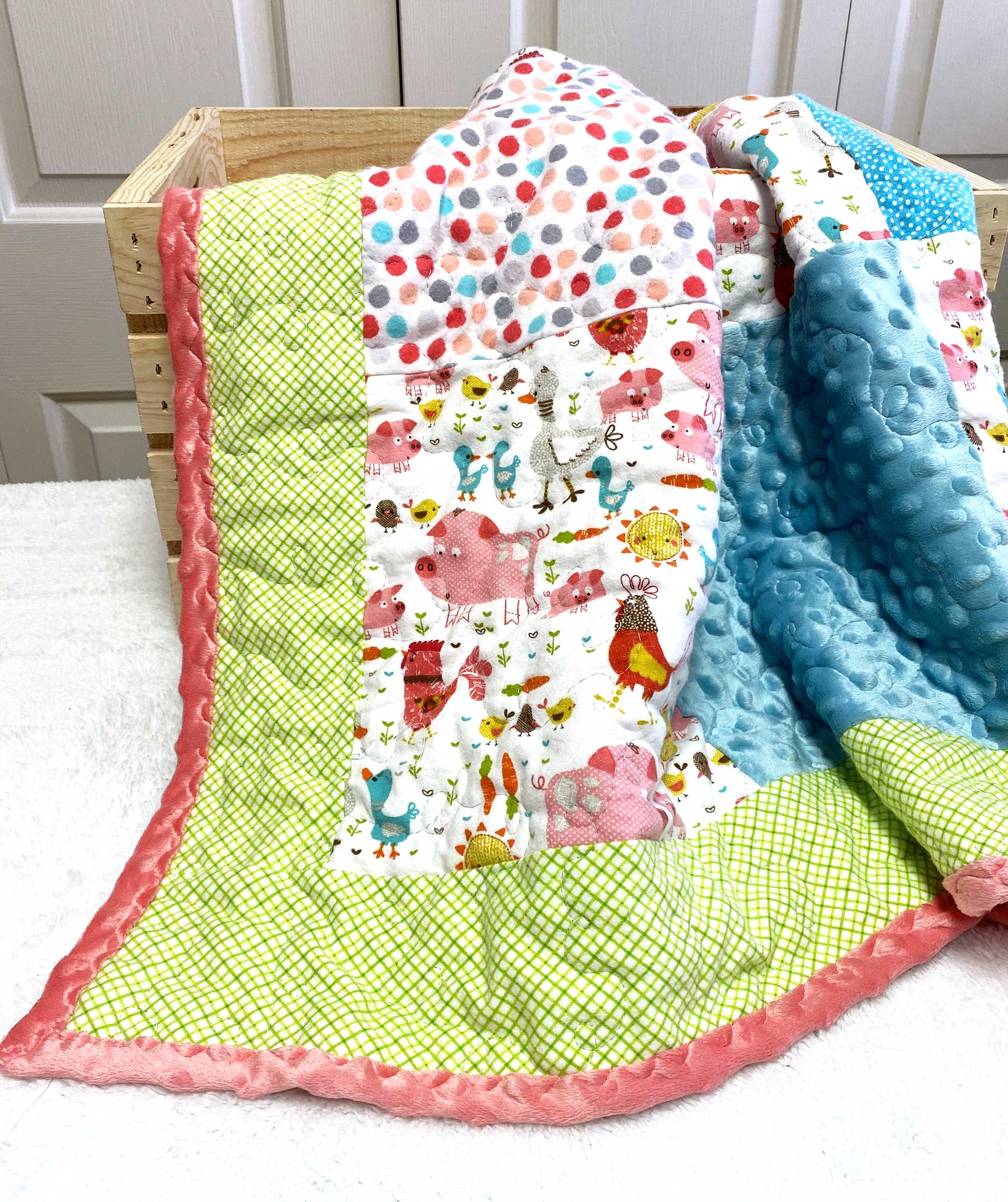 Wetona’s Handmade - Wholesale Quilt - Kids & Baby - Farm Animal Baby Quilt3