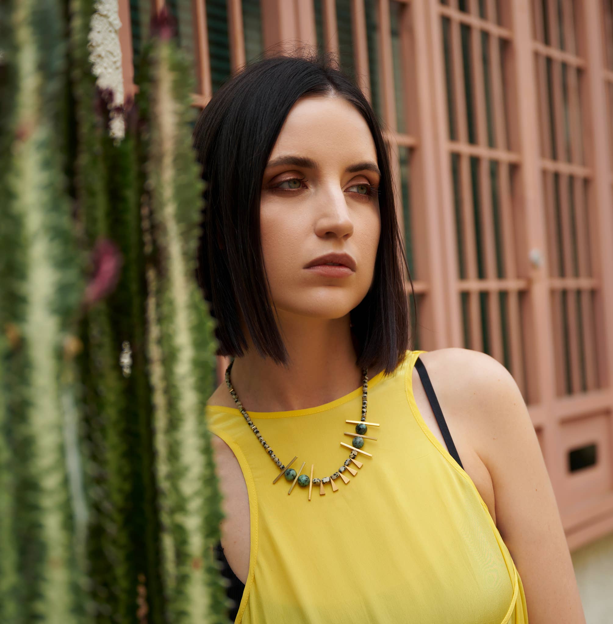 XTRA by Stacey - Wholesale Beaded/pearl necklace - The Anka Necklace - Dalmatian Jasper Gemstone Necklace6