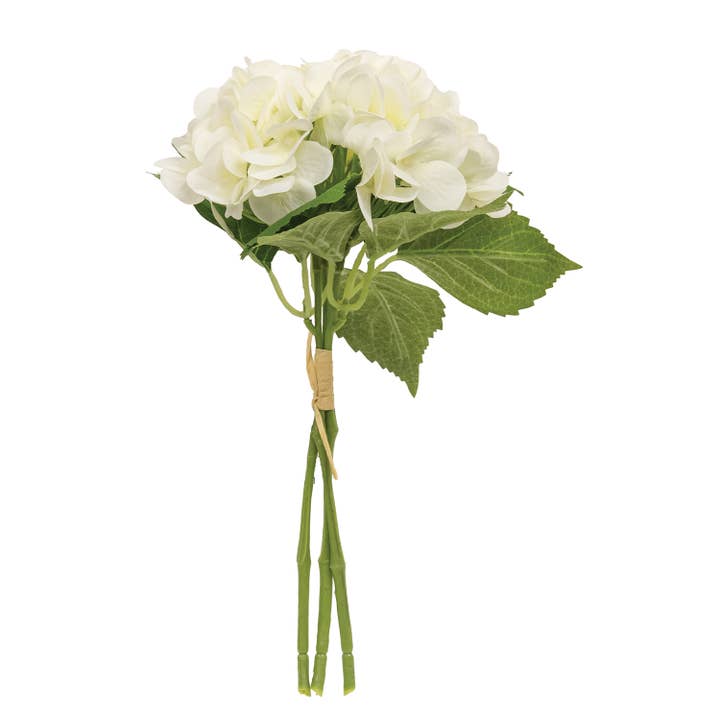 White Hydrangea Bundle - 11.5" for wholesale by Saybrook Lane