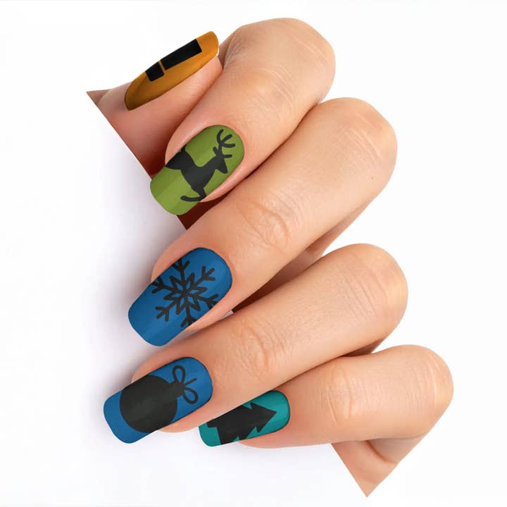 Midnight Miracle Zwarte Kerstmis Druknagels voor wholesale door FYNE BODY