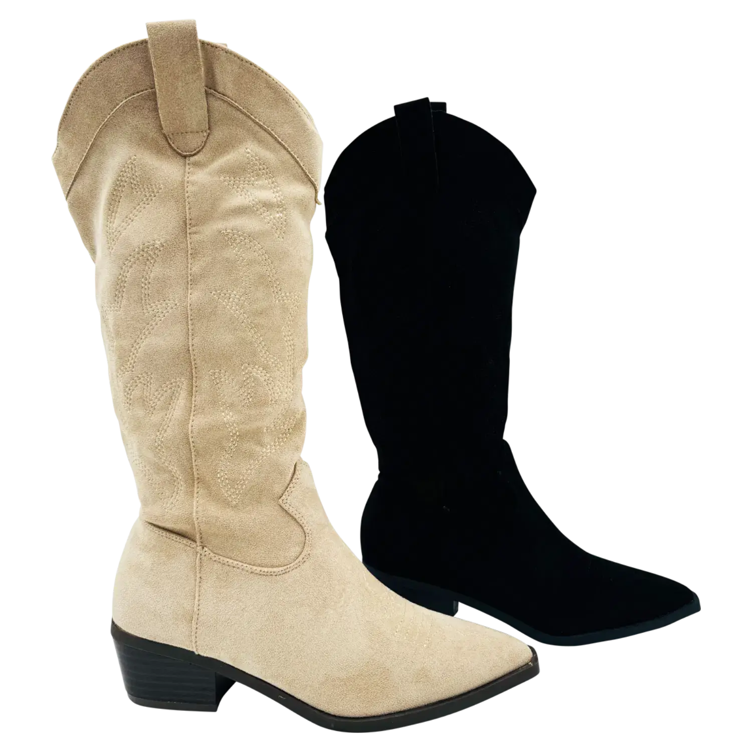 Rentoes – wholesale Cowboystövlar - Dam – Dambroderade knähöga västerländska retro stövlar VS-8317