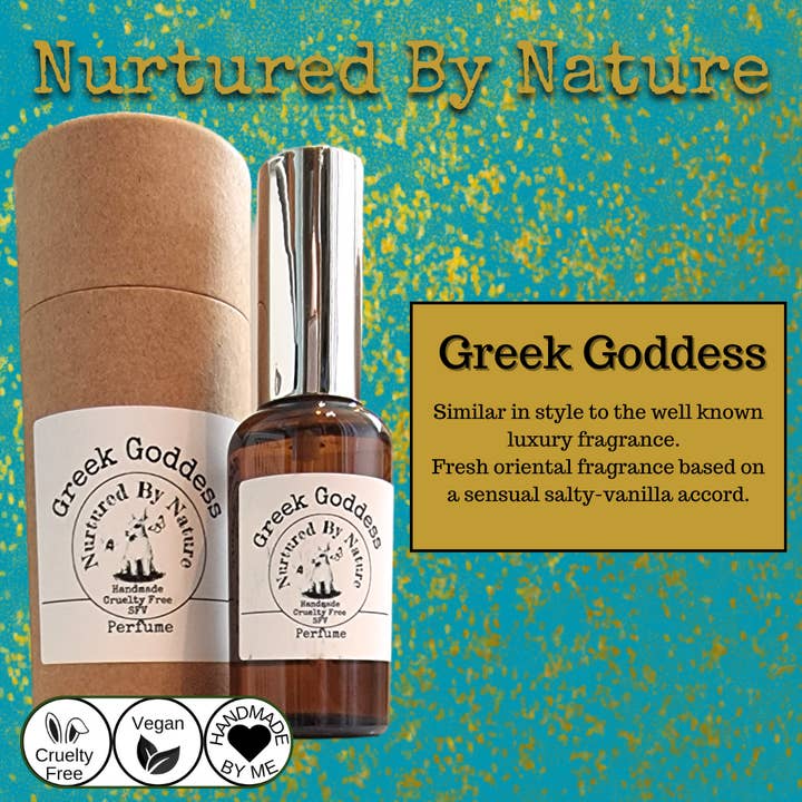 Greek Goddess Perfume 50ml for wholesale by Nurtured By Nature SFV