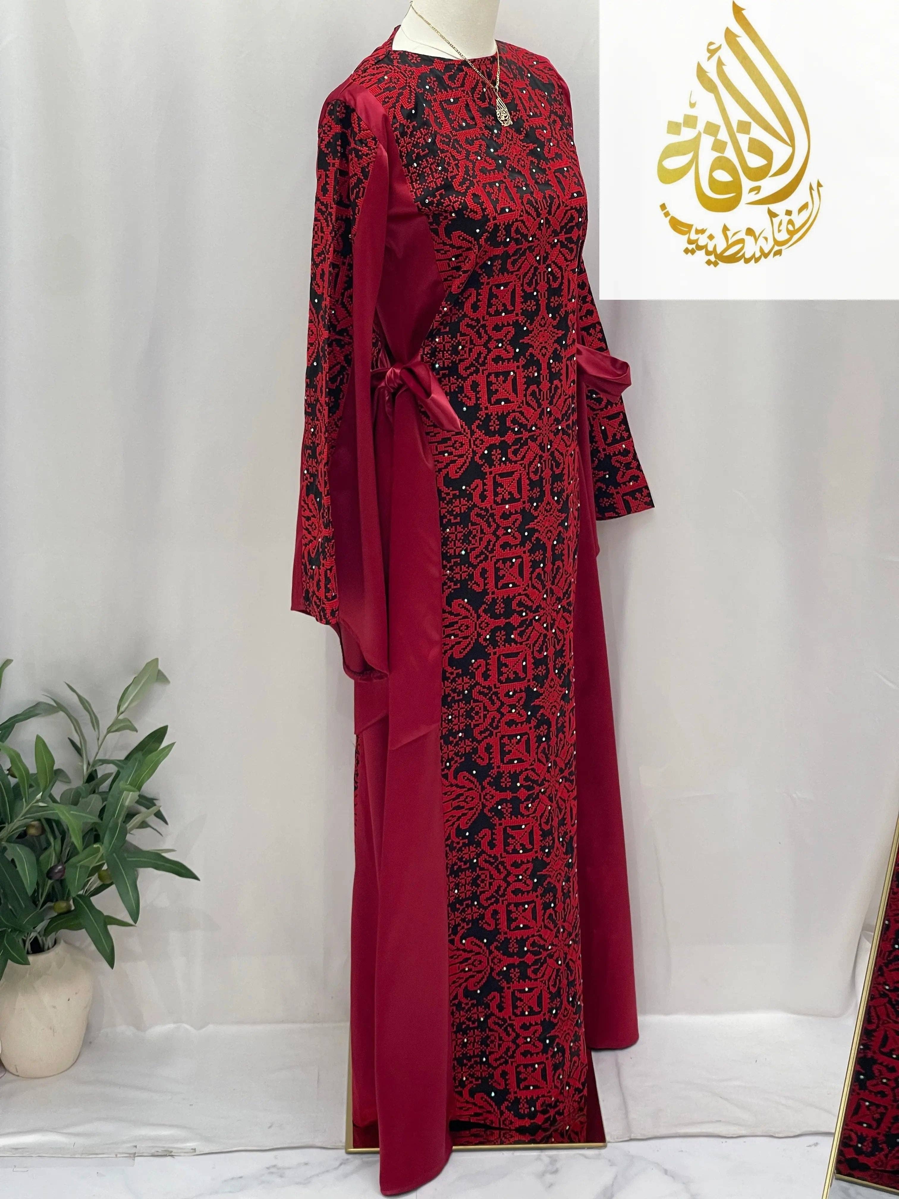 Palestinian Elegance - Wholesale Dress - Women's - Modern Zahra Embroidered Dress | Modest Palestinian Thobe6