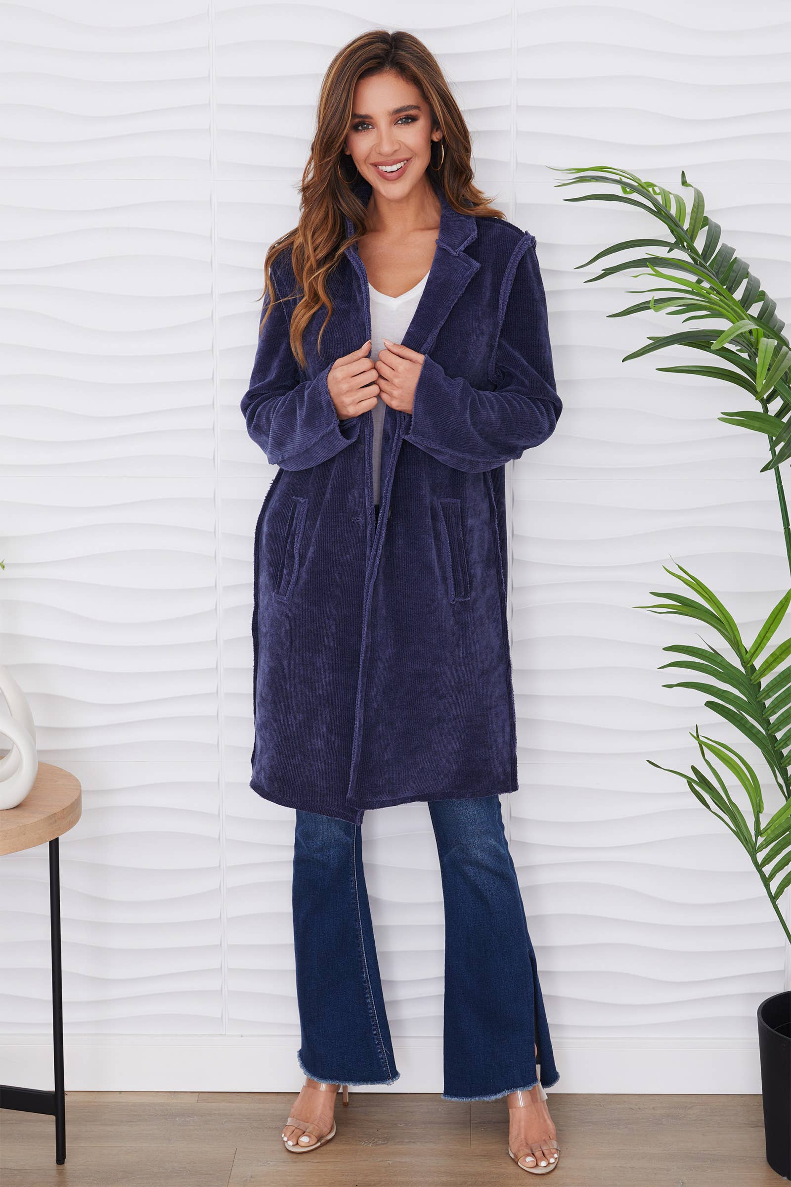 MILIO MILANO - Wholesale Coat - Women's - COZY CORDUROY MID LENGTH COAT (522772)3