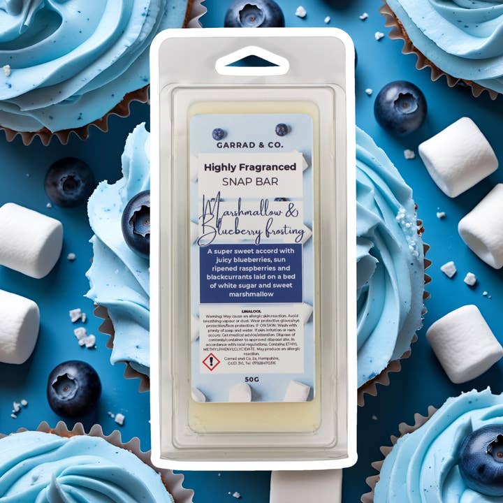 Marshmallow and Blueberry Frosting Snap Bar for wholesale by Garrad & Co