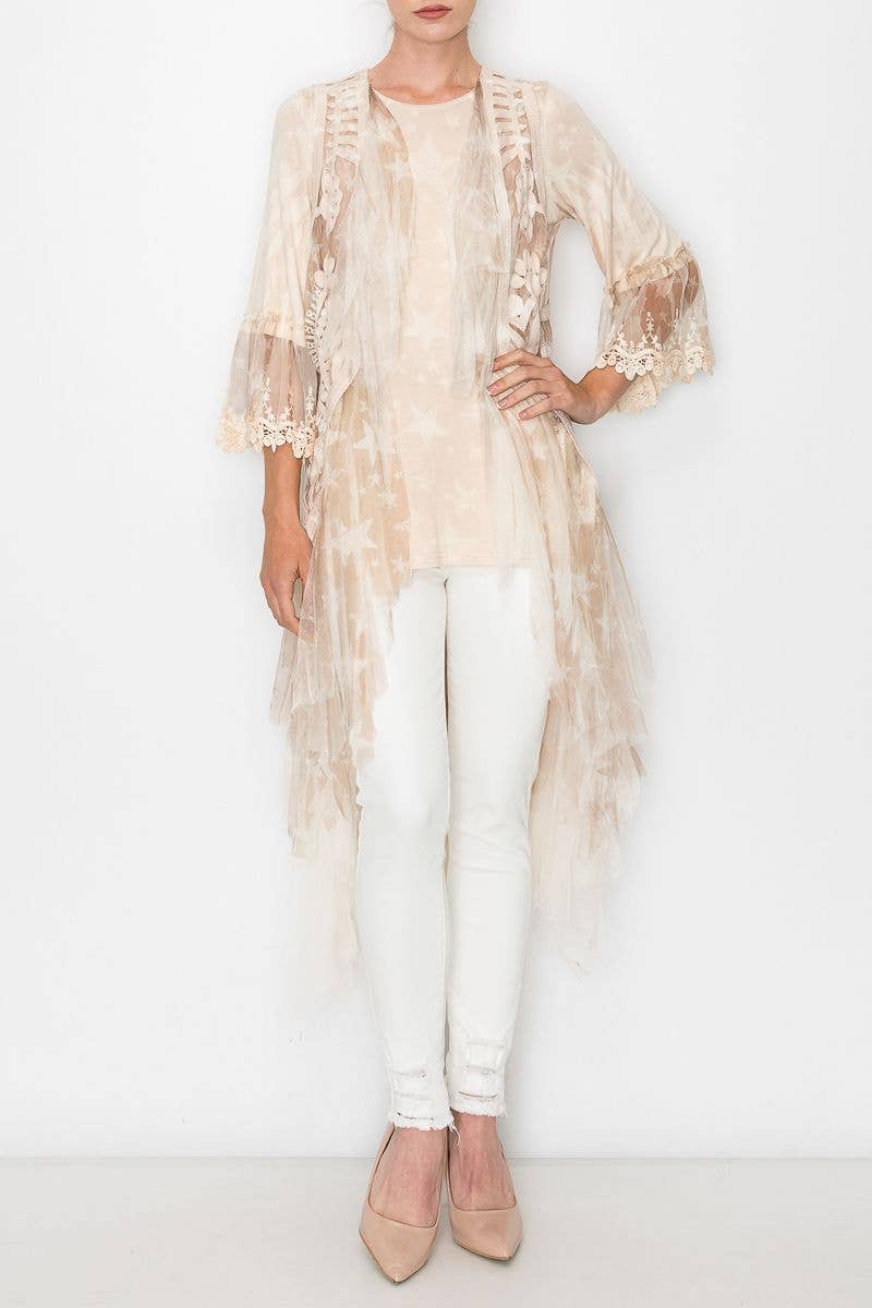 CROCHET VEST WITH MESH LAYERS-T4066 NAT-TP STAR for wholesale on Faire