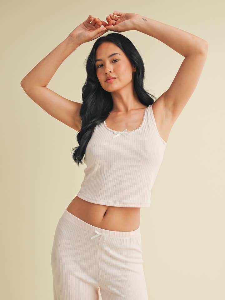 KIMBERLY C - Venta al por mayor Camiseta sin mangas - Mujer - Camiseta de Tirantes Punto Calado Lounge1