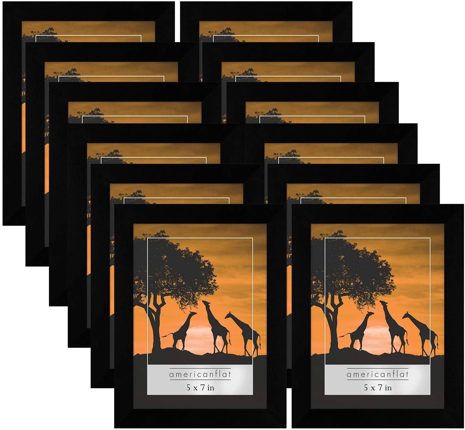 Black Americanflat Gallery Wall Frame Set - Set of 6 & 12 for wholesale on Faire32