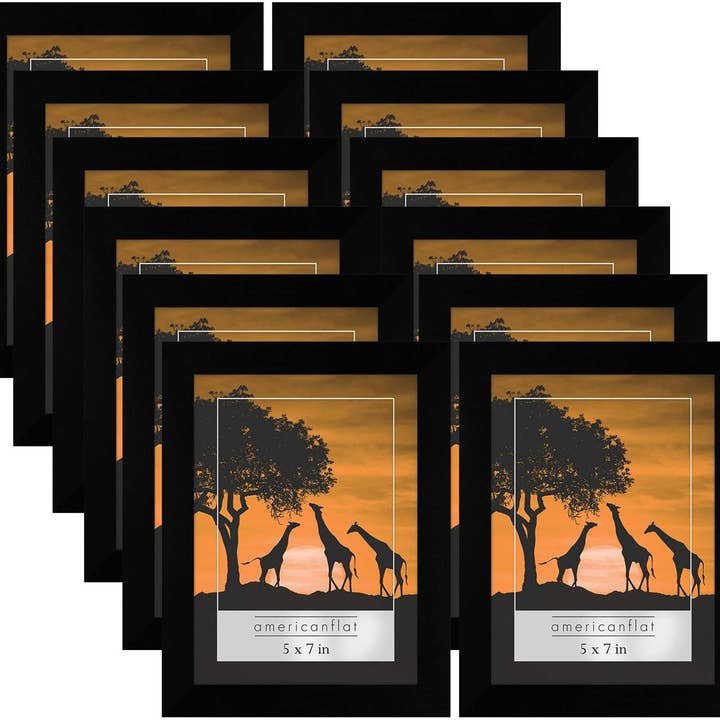 Black Americanflat Gallery Wall Frame Set - Set of 6 & 12 for wholesale on Faire10