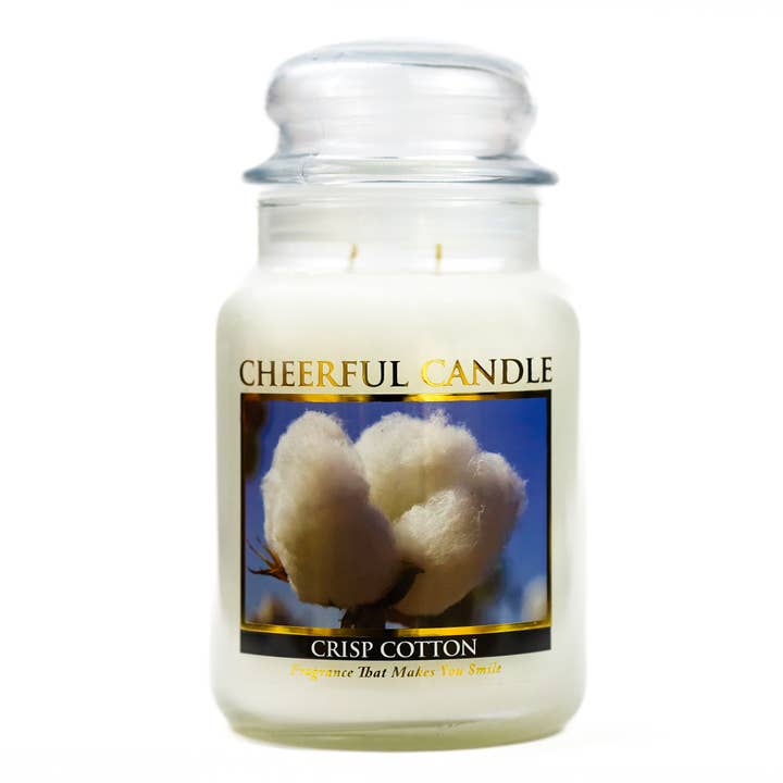 Cheerful Candle (24oz.) – Crisp Cotton for wholesale by A Cheerful Giver