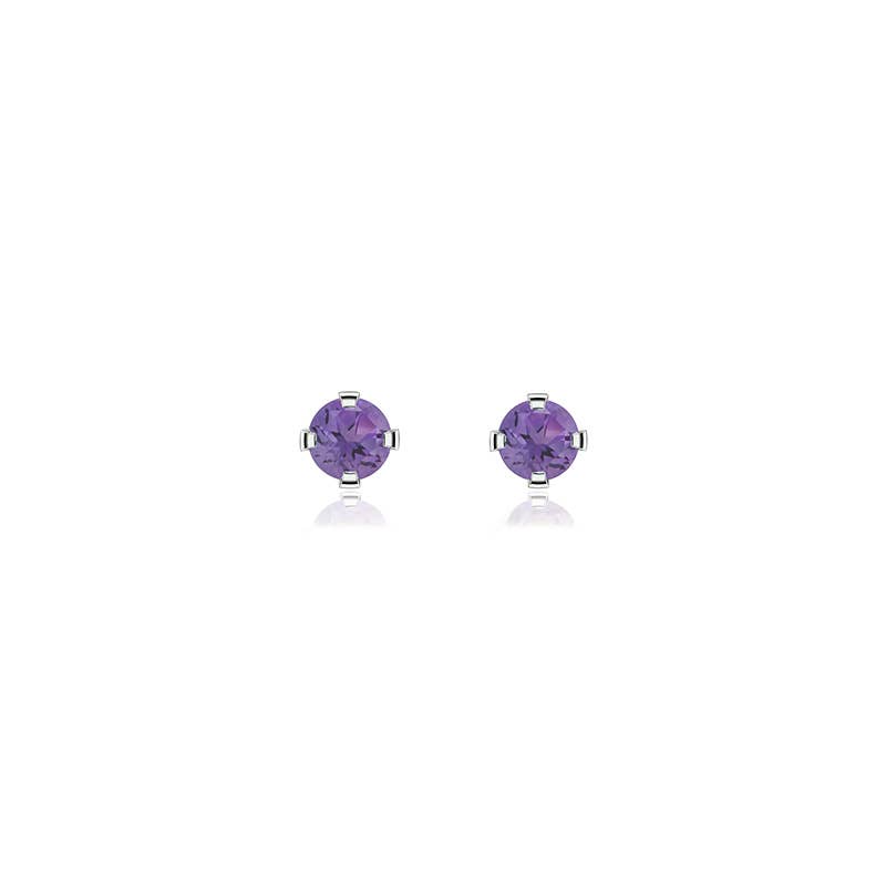 Nature Crafts – wholesale Stud/post earrings – Natural Gemstone Round Stud Earrings for Women in 925 Silver2