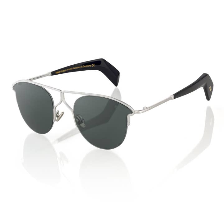 'YUNA' Designer Sunglasses in Black/Silver for wholesale by FRIDAY FELLOWS