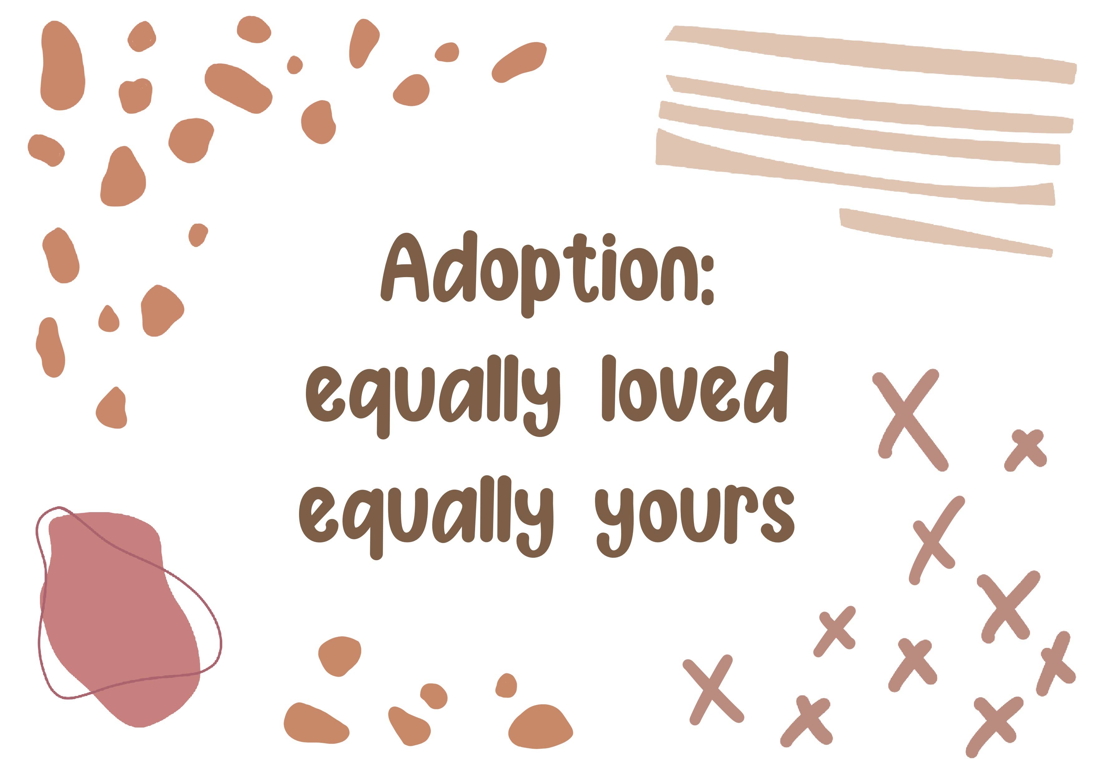 Paperleaf Studios – wholesale Babykort – Adoptionskort: 'Lika älskad, Lika din '5