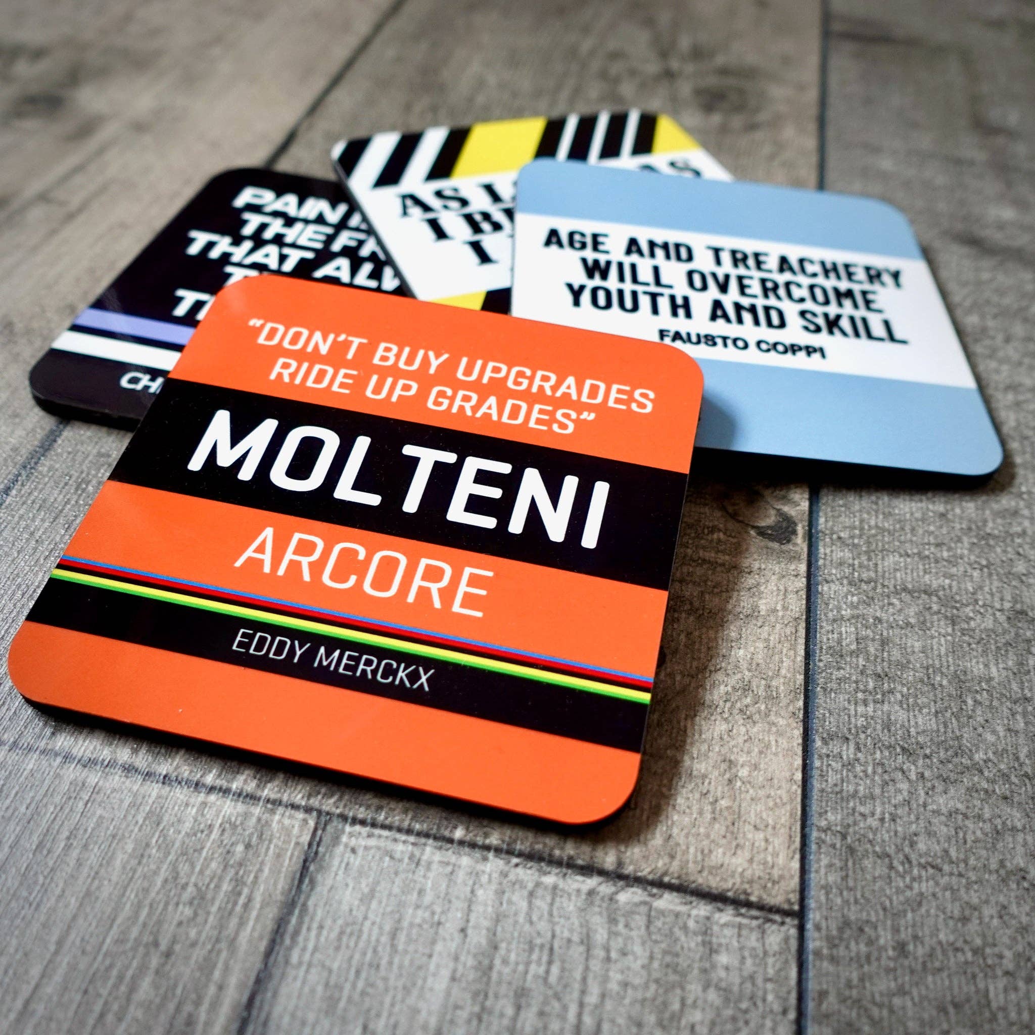 EllieBeanPrints - Wholesale Coasters - Classic Race Edition Cycling Jersey Coaster Set2