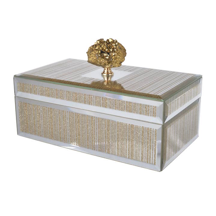 Large Sullivan Striped Box for wholesale by Decorium Living
