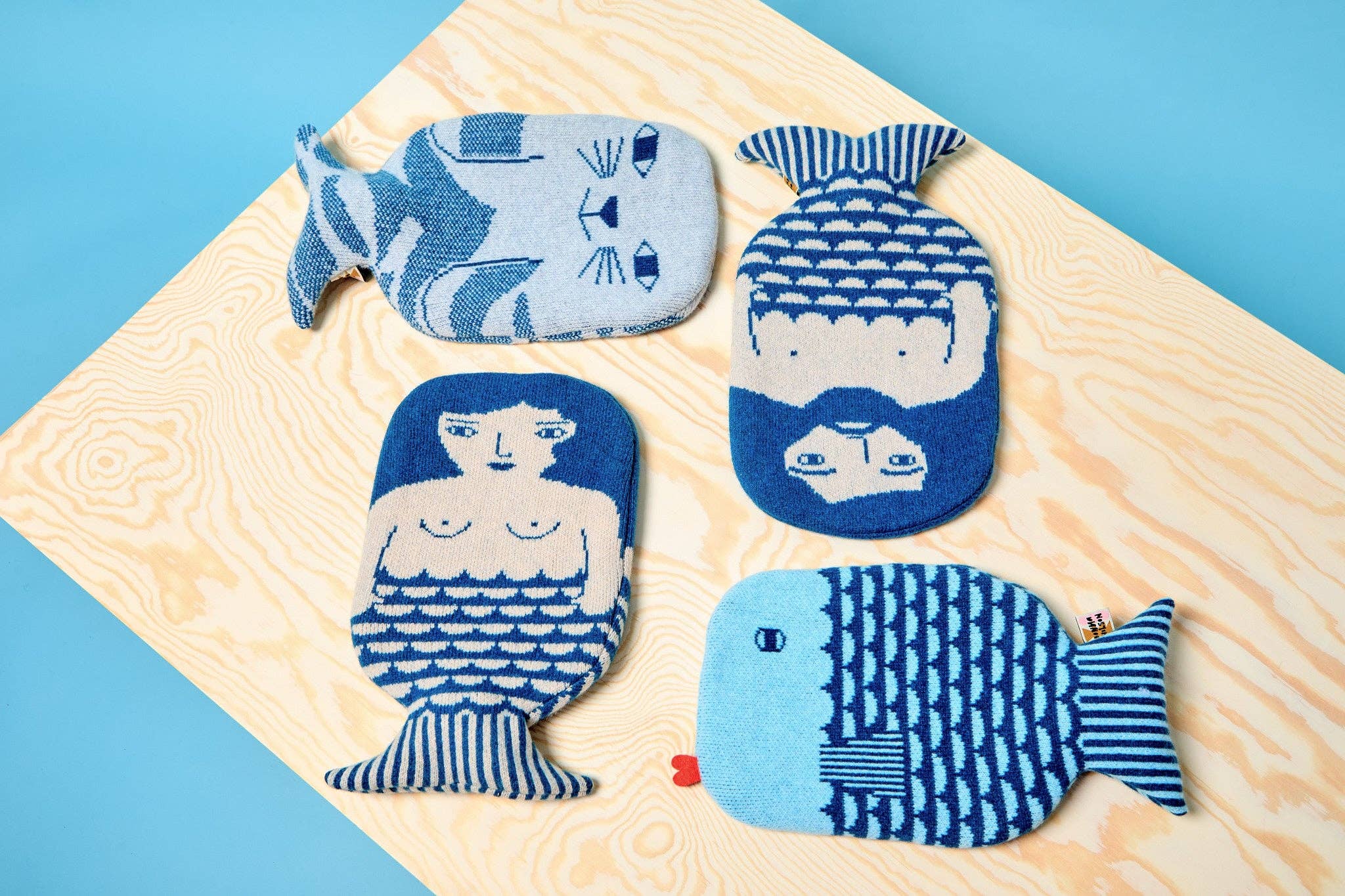 Donna Wilson - Wholesale Hot/Cold Compress - Finn Hot Water Bottle - Blue1