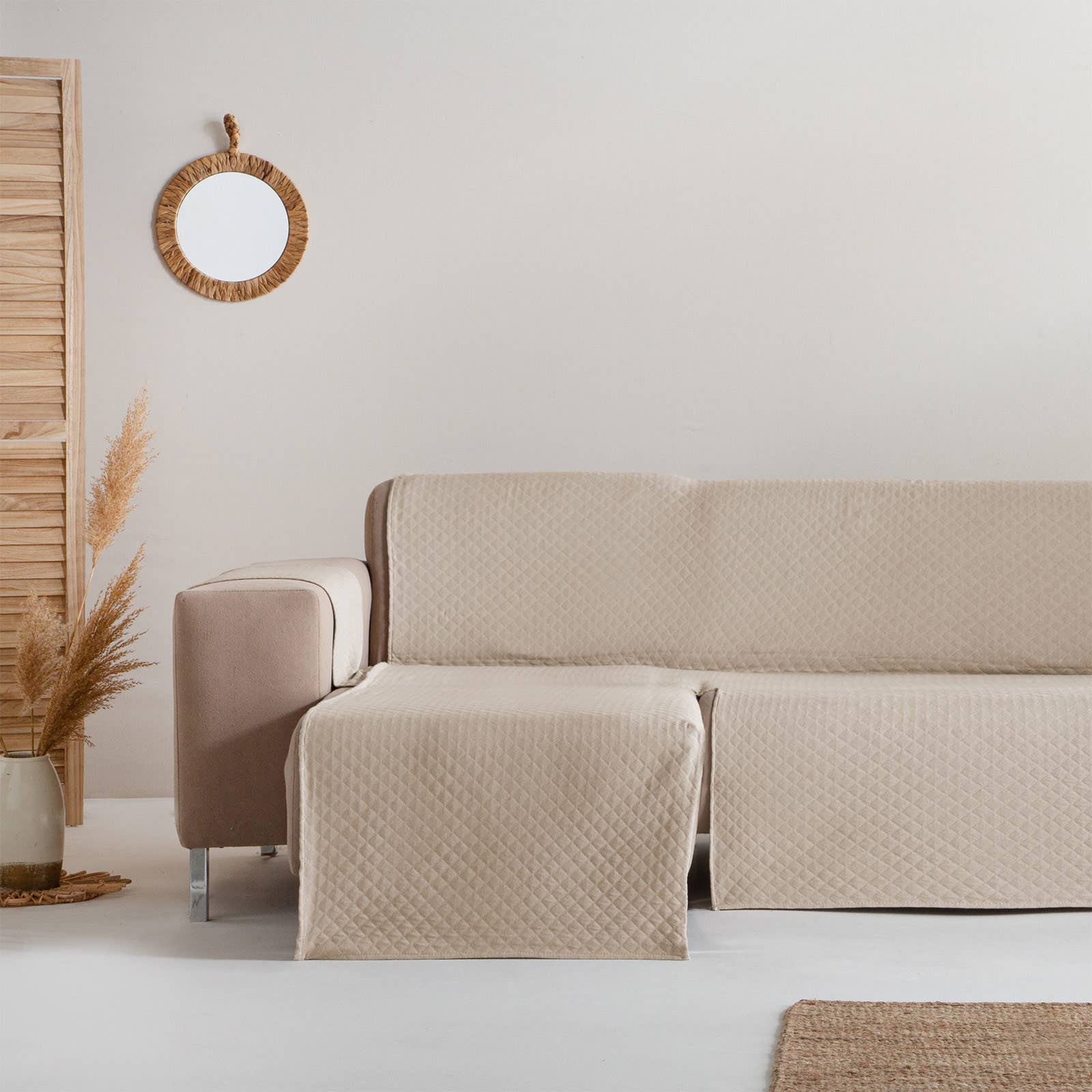 GAMUSI – Capa para cadeira/sofá por atacado – Capa de sofá lisa acolchoada algodão TRIVIAL15