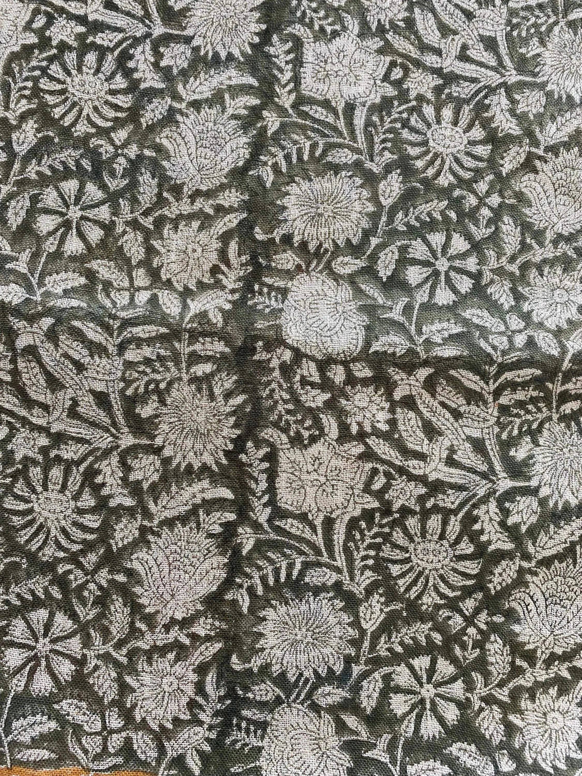 Thread To Form - Wholesale Fabric - Bradley Hand Block Printed Linen Upholstery Fabric3