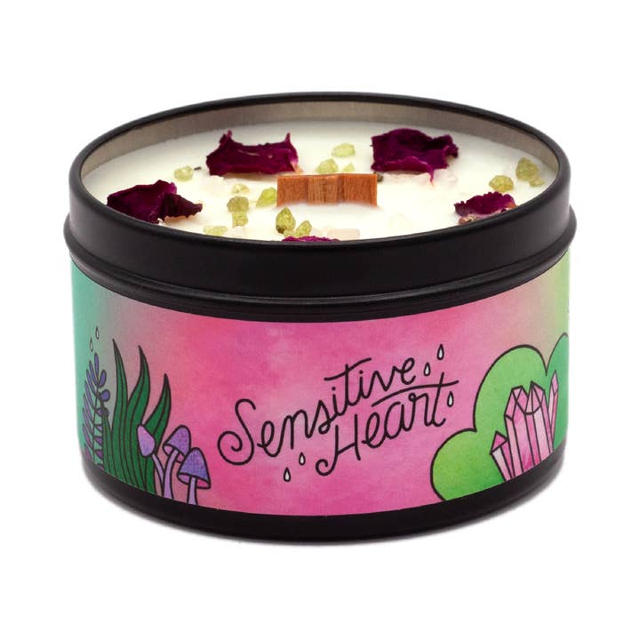 Vela de aromaterapia con corazón sensible, diseño floral y cítrico para venta al por mayor de Rachel Beyer