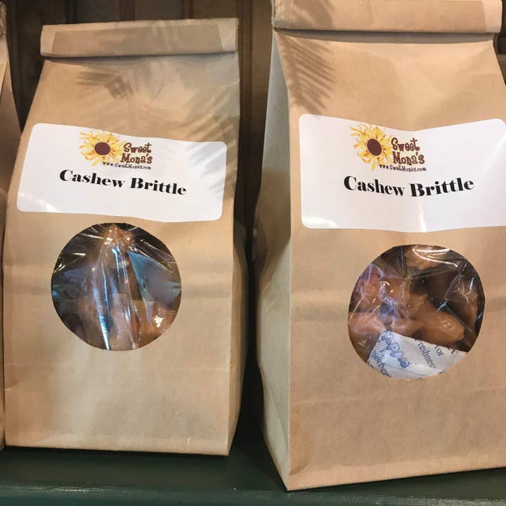 Cashew Brittle 8 oz for wholesale by Sweet Mona's