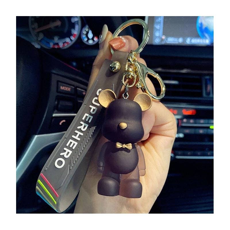 FurDecoration - Wholesale Keychain - Women's - Creative Transparent Crystal Bear Keychain Pendant2