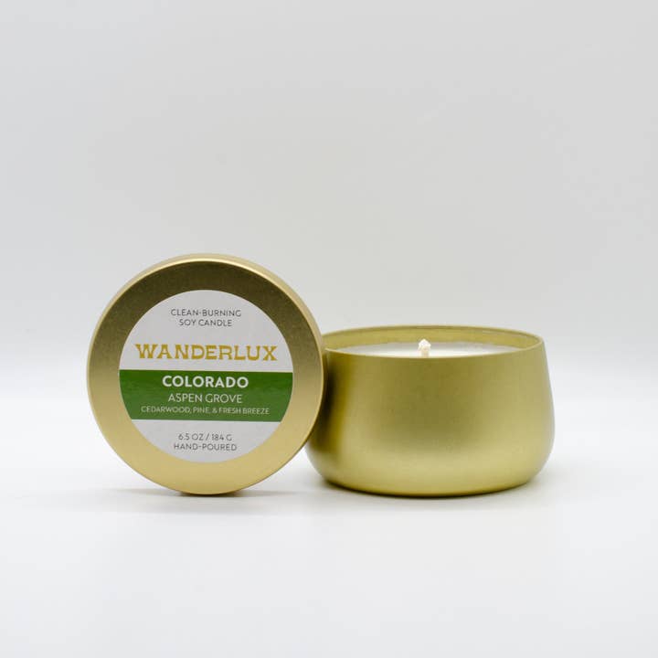 Vela de Soja Wanderlux Colorado Aspen Grove 6,5 Onças por atacado de Wanderlux Candles