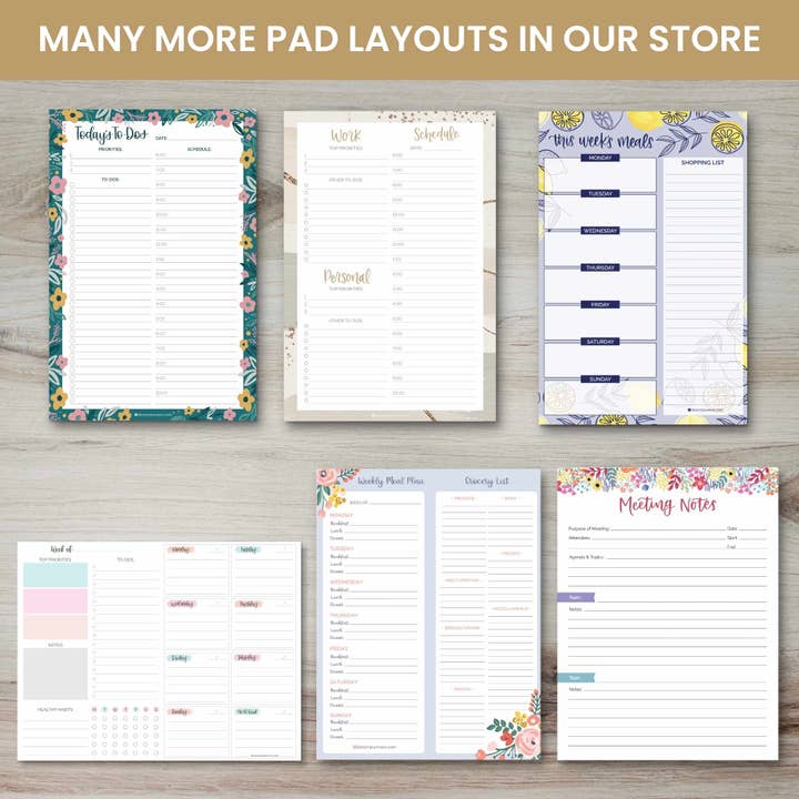 bloom daily planners - Wholesale Notepad - Horizontal Meal Planning Pad, 8.5x11 in12