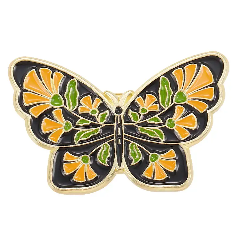 Magnifique Hearts - Wholesale Reversspeld/knoop - Butterfly Enamel Pin: Bloemenvleugels, op de natuur geïnspireerde sieraden7