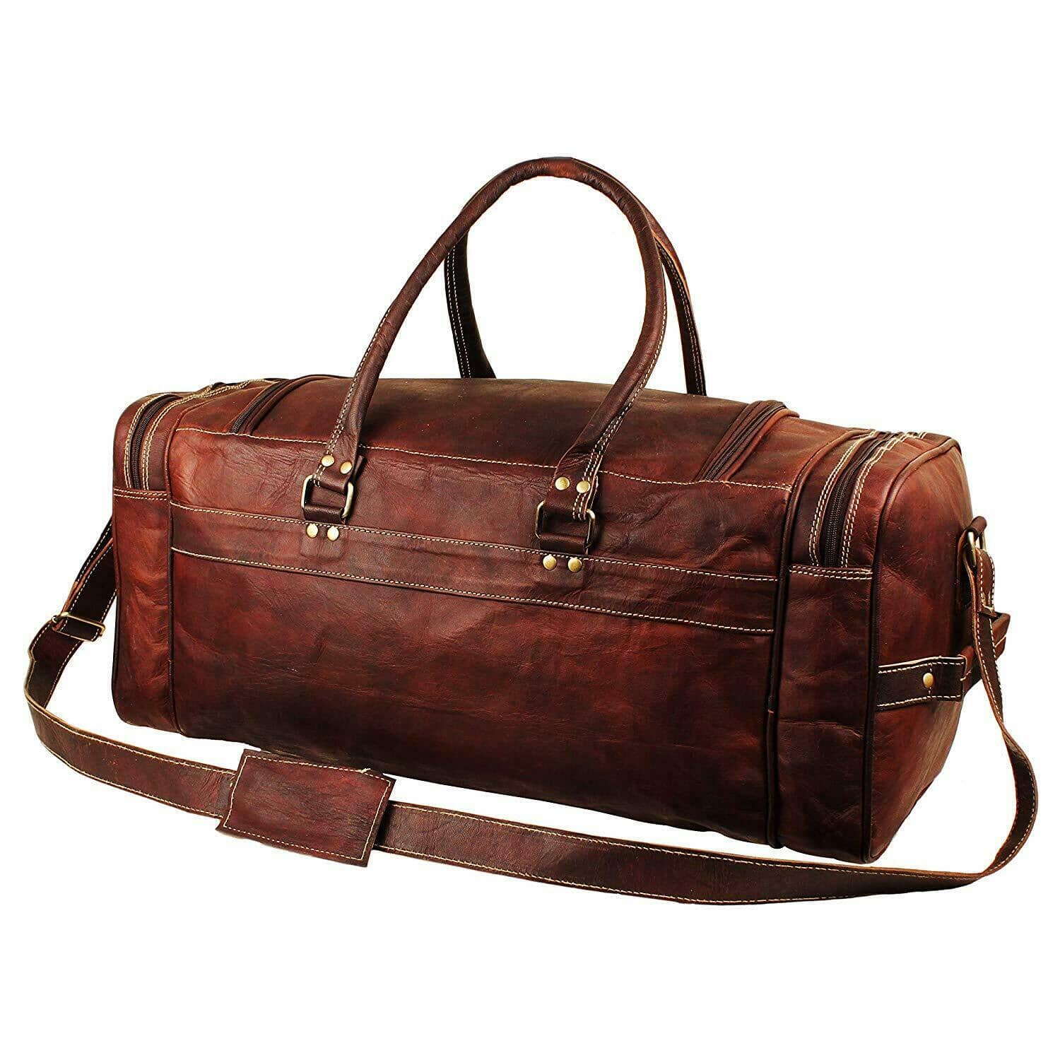 Classy Leather Bags - Wholesale Weekender Bag - Men's - Traveler Weekender Duffle Bag + FREE Toiletry Bag8